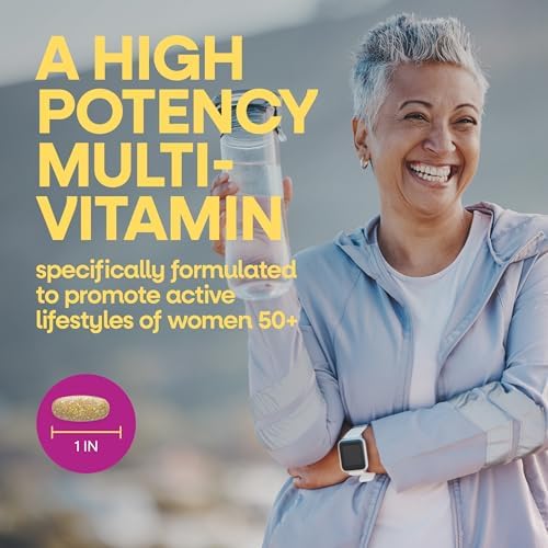 Nature's Way Alive! Women's 50 Plus Ultra Potency Multivitamin, 60 ct | Complete and High Potency Formula with Vitamin D3, C, E, and Methylated B12; Supports Heart, Brain, and Bone Health*.