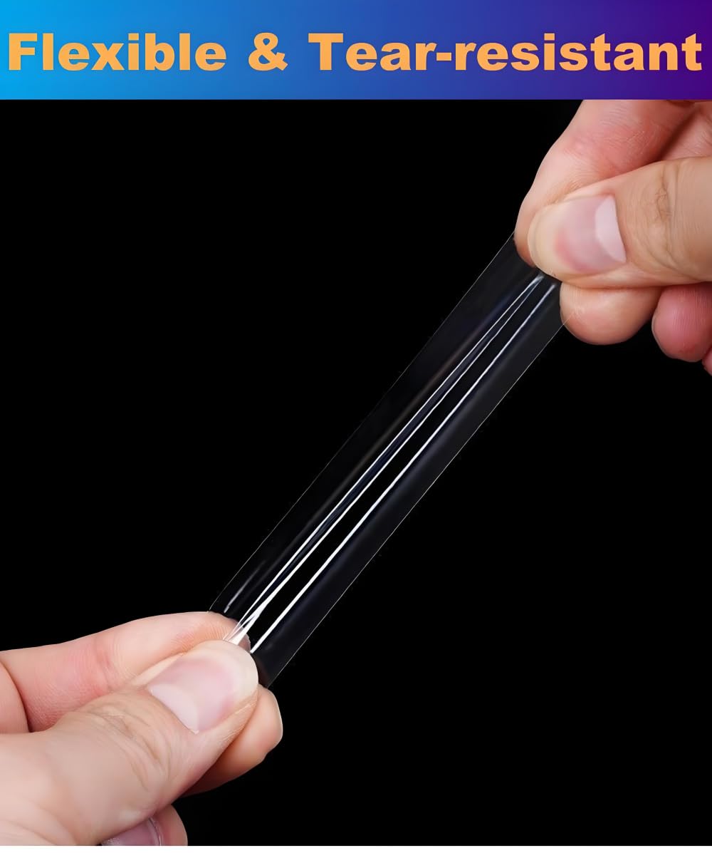 Ultra-Thin Clear Double Sided Tape Heavy Duty 2-Inch x 50 Feet Two Sides Strong Stick Mounting Adhesive Tape for Arts & Crafts, Fix Carpet
