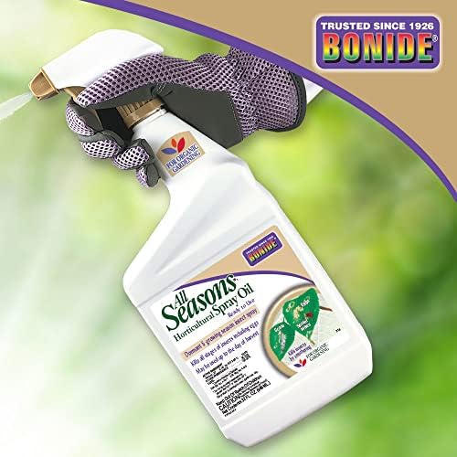 Bonide All Seasons Horticultural & Dormant Spray Oil, 32 oz | Ready-to-Use Spray, Disease Prevention, Insect Killer, For Organic Gardening