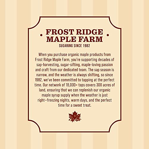 Frost Ridge Maple Farm, Organic Maple Syrup, Grade A, Quart (32 FL OZ), Medium Amber Rich