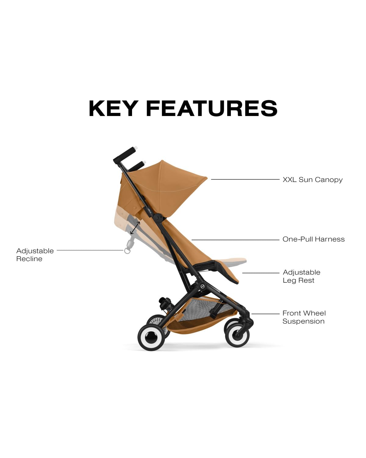 LIBELLE Ultra Lightweight Travel Stroller - Almond Beige
