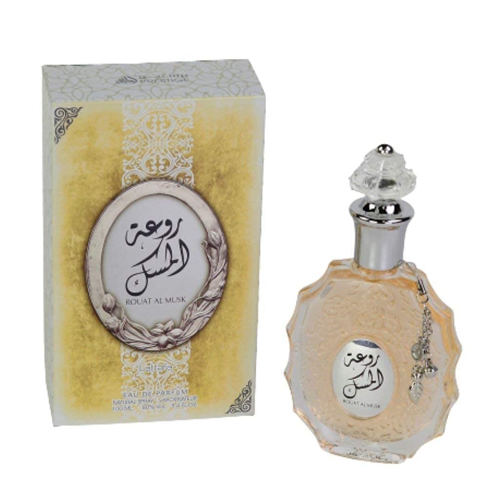 Lattafa Perfumes Rouat Al Musk for Unisex Eau de Parfum Spray, 3.40 Ounces / 100 ml