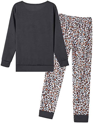 HONG HUI Women Pajamas Set Soft Christmas Pjs Holiday Loungewear Set Long Sleeve Top With Pants,S-3XL