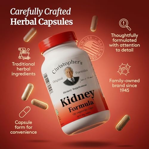 Christopher's Original Formulas Kidney Formula - Kidney Cleanse Detox & Repair Formula - Herbal Blend for Kidney Support