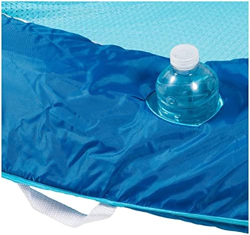 SwimWays Spring Float Recliner 6060700 Water Buoyant Summertime Relaxation Comfort Lounge Seat with Cup Holder for Pool Lake Beach Pond River Island