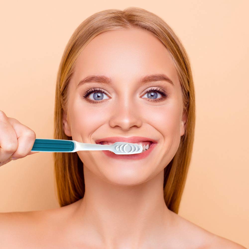 Reach Advanced Design Soft Bristle Toothbrush with Toothbrush Caps, 6 Count