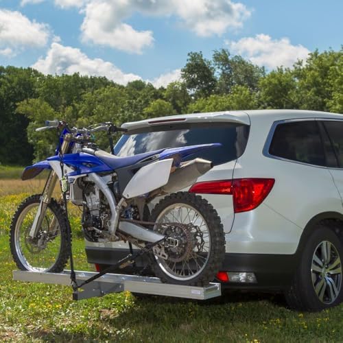 Black Widow Folding Aluminum Hitch Carrier for Dirt Bikes