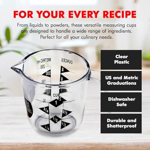 Chef Craft Select Plastic Measuring Cup, 2 Cup, Clear