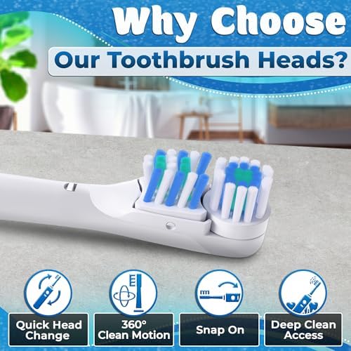 4 Pcs Brush Heads Compatible with Oral-B CrossAction 3733, 4732, 4734