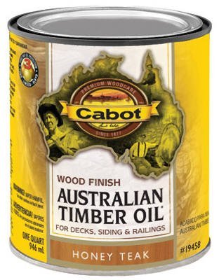 Cabot Timber Oil - Transparent Honey Teak, Oil/Waterborne Hybrid, Australian Timber Oil - 1 Quart