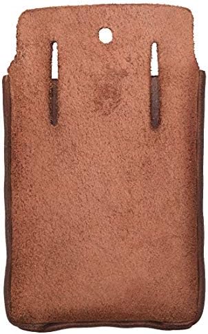 Hide & Drink, Riveted Squared Tool Pouch for Waist Belt, Heavy Duty Case, Rustic Tool Organizer, Full Grain Leather, Handmade, Bourbon Brown