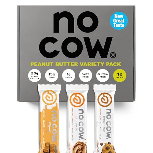 No Cow Vegan Protein Bars, Peanut Butter Variety, 12 Pack