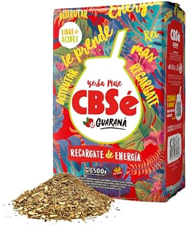 CBSe Yerba Mate Guarana – Herbal Loose Leaf Yerba Mate Tea Blend with Guaraná, 500 g (1.1 lb), Naturally Caffeinated, Gluten-Free.