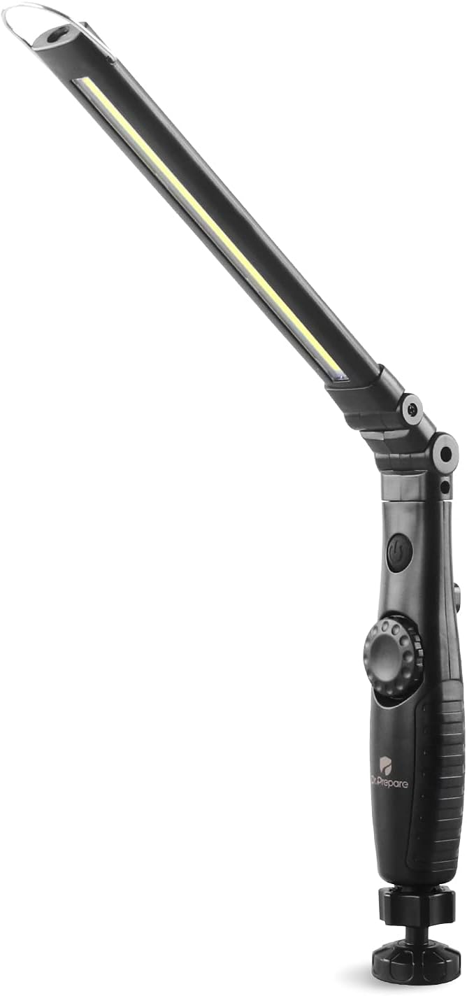 Dr. Prepare LED Work Light, 700 Lumens Foldable Rechargeable Work Light, 3200mAh Cordless Portable Magnetic COB LED Inspection Light for Car Repair