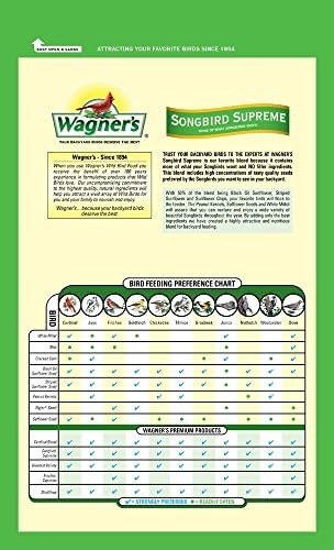 Wagner's 62042 Songbird Supreme Blend Wild Bird Food, 8-Pound Bag