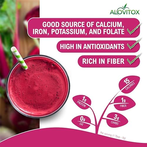 Alovitox Beet Root Powder: USDA Organic, Nitric Oxide Boost, Fuels Workouts