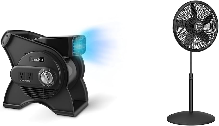 Lasko Pivoting High Velocity Portable Utility Fan - 12" - U12104 - Black