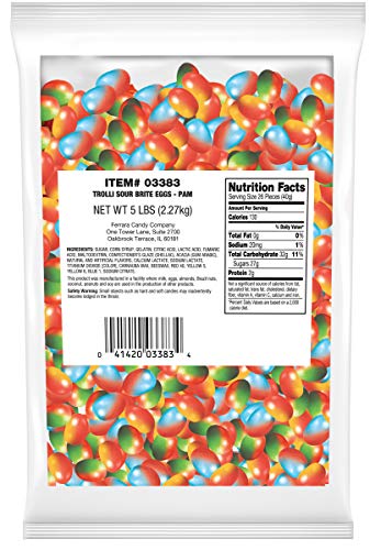 Trolli Sour Brite Eggs Gummy Candy, 4 Ounce Bag, 12 pack