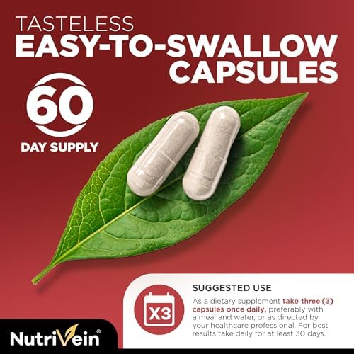 Nutrivein Korean Red Panax Ginseng 1600 mg - 180 Capsules, Extra Strength