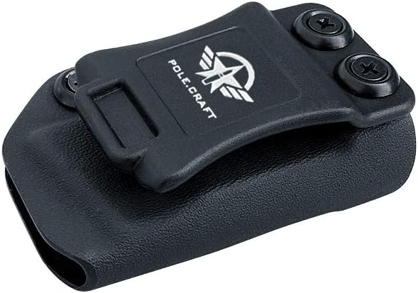POLE.CRAFT IWB/OWB Magazine Holster Kydex - Mag Carrier Fits: 9mm .40 Double Stack / 9mm .40 Single Stack - P365 1911 Glock 19 19X 17 26 27 28 43 22