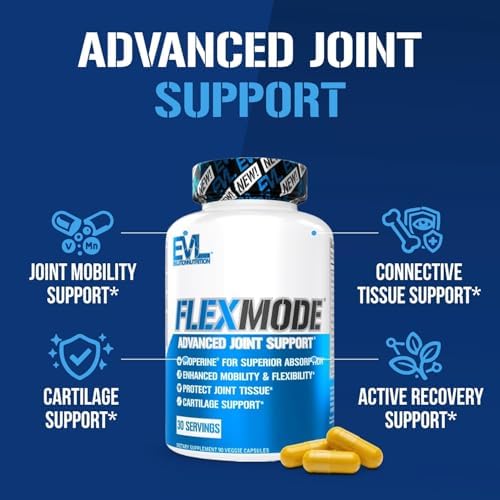 EVL FlexMode Joint Support with Glucosamine & Chondroitin - 30 Servings | Advanced joint formula with MSM