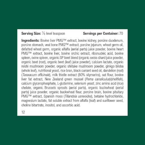 Standard Process Canine Hepatic Support - Dog Supplement to Aid Liver Health - Hepatic Immune Function & Liver Metabolism Support Supplement - Powder Supplement for Dogs - 110 g