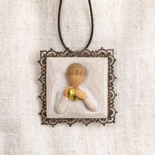Willow Tree Holy Family, Sculpted Hand-Painted Hanging Ornament | Sentimental Keepsake Gift for Loved Ones, Cast from a Susan Lordi Original Carving, Cast Resin, Ready to Hang