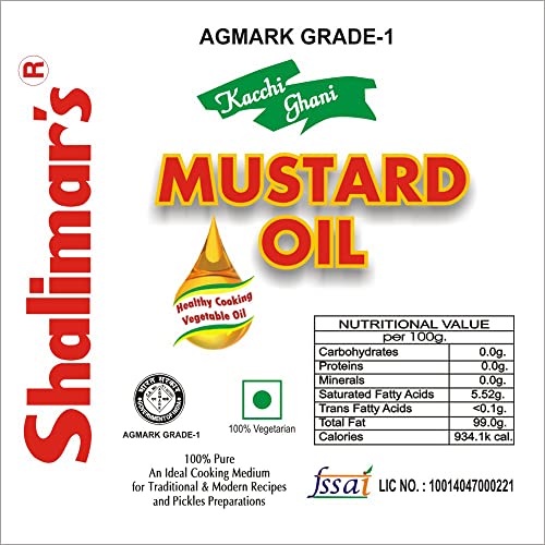 Shalimar's Kachhi Ghani Mustard Oil (5 LTR)