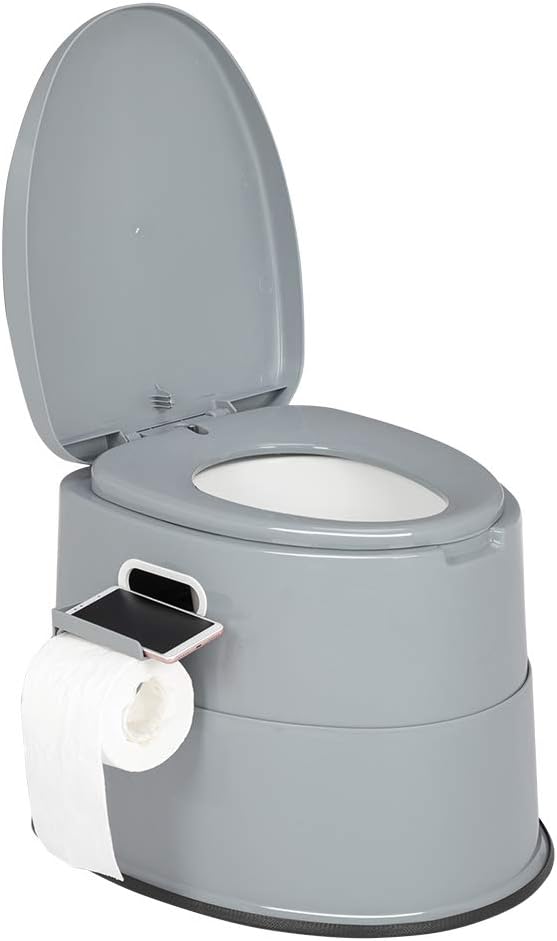 VINGLI Portable Toilet | Indoor Outdoor Commode w/Detachable Inner Bucket & Removable Paper Holder, Lightweight & Compact for Camping, Boat, Van