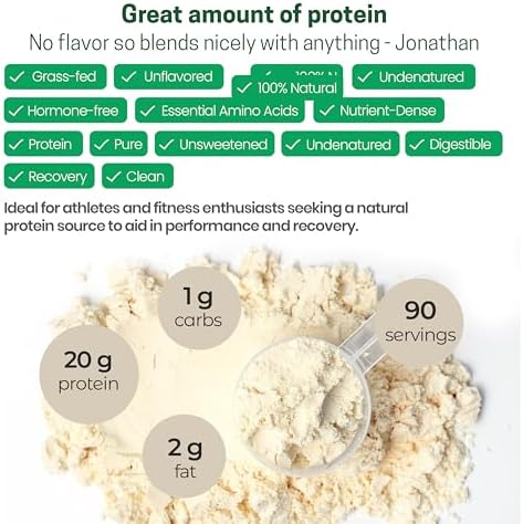 Z Natural Foods Grass-Fed Whey Protein Concentrate - Cold Processed, 1 lb