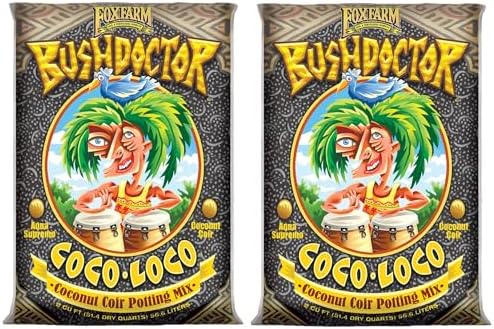 FoxFarm Bush Doctor Coco Loco Potting Mix, 2cu ft - Extends Your Watering Schedule, Triple-Washed to Reduce Salt Content - Perfect for Cultivating Vigorous Plants