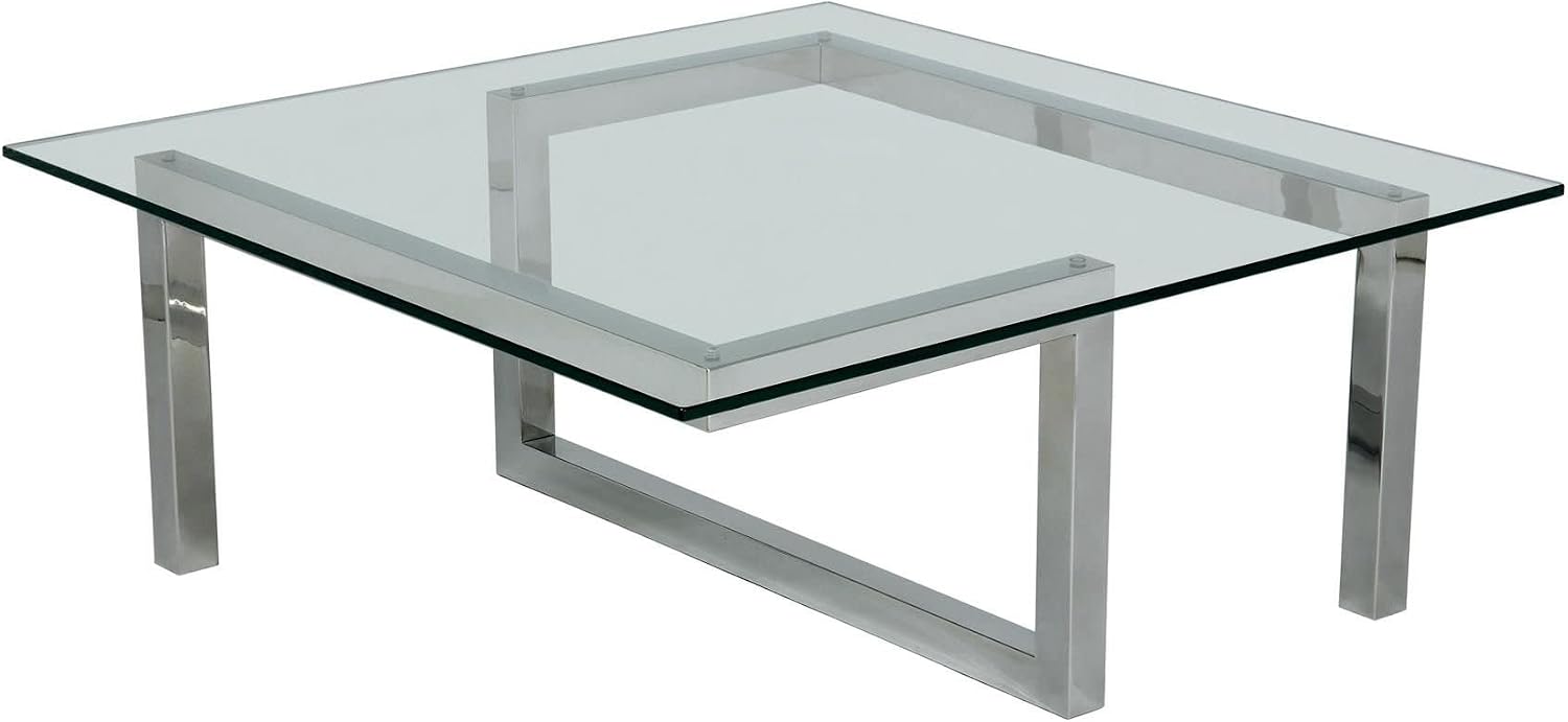 Clear Tempered Glass Table Top 22 Inch Square Flat Polished Edge with 1/4 Inch Thickness for Dining, Coffee or Side Tables by Fab Glass and Mirror