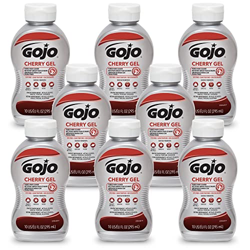 GOJO Cherry Gel Pumice Hand Cleaner, Cherry Scent, 10 Oz Bottle