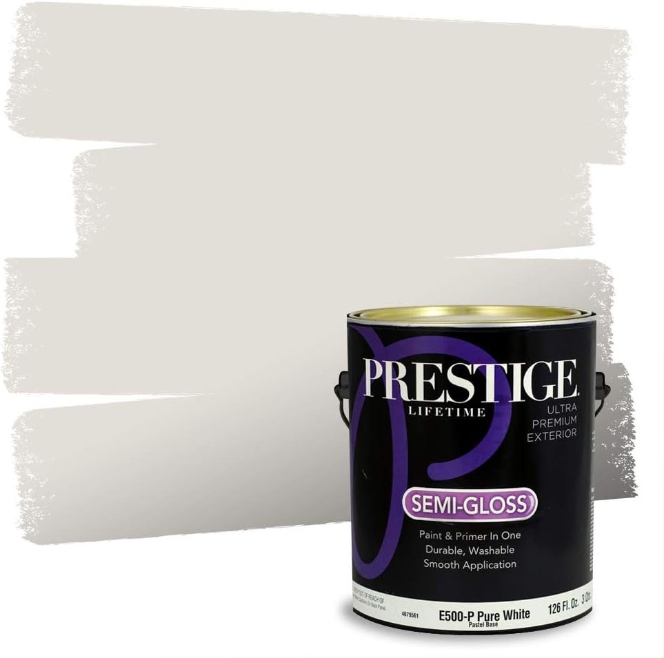 PRESTIGE Paints Exterior Paint and Primer In One, 1-Gallon, Satin, Comparable Match of Sherwin Williams* Black Magic*