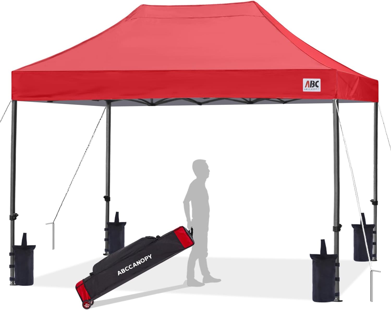 ABCCANOPY Patio Pop Up Canopy Tent 10x10 Commercial-Series (Black)