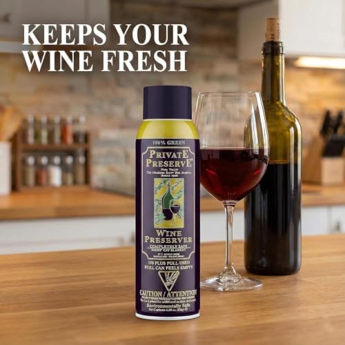 Private Preserve Wine Preservation System | 100% Green Gas Based | Suitable For All Wine, Port, Sake, Cognac, Whiskey, Fine Oil & Vinegar (Pack of 2)