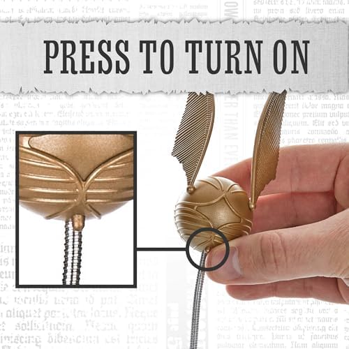Paladone Golden Snitch Lumi Clip | Convenient Harry Potter Themed Reading Light | Dual Powered by Batteries or USB, Gold