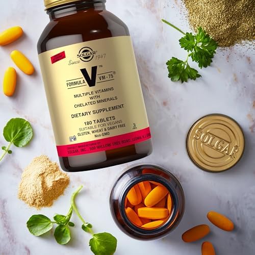Solgar Formula VM-75, 90 Tablets - Vitamin A, B6, B12, C, D, E, Vegan | Multivitamin with Chelated Minerals - Biotin, Magnesium, Calcium, Iron, Zinc, Gluten Free, Dairy Free, Kosher - 90 Servings