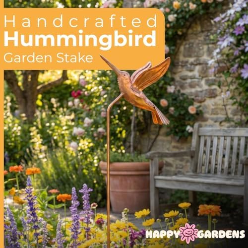 Flamed Copper Dragonfly Garden Ornament