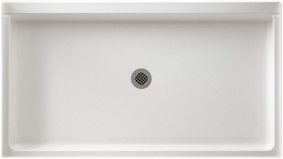 Transolid KSX603296-8997SC-3144 Expressions 32-in x 60-in x 96-in Alcove Shower Kit with Extension and Door, White/Sea Fog and Silver