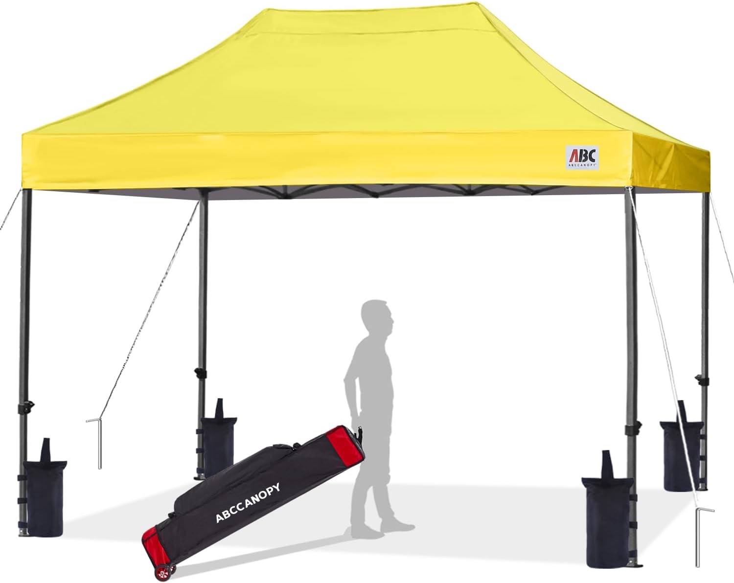 ABCCANOPY Patio Pop Up Canopy Tent 10x10 Commercial-Series (Black)