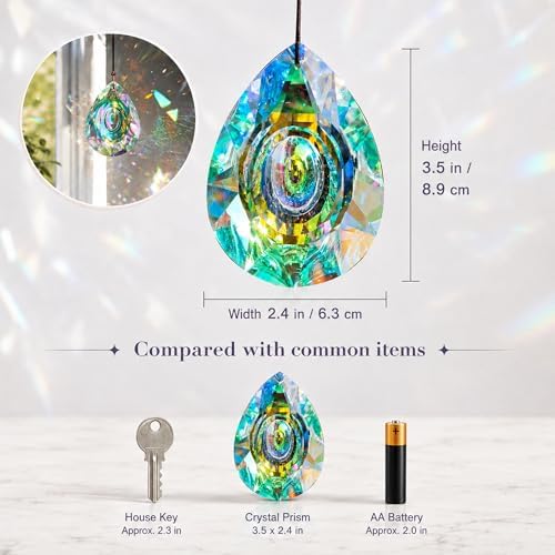 89mm/3.5in Hanging Chandelier Crystals Prism for Window Suncatchers Rainbow