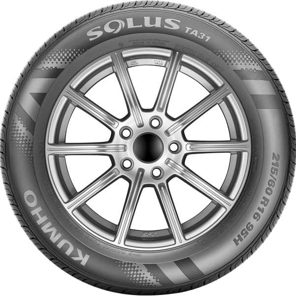 Kumho Solus TA31 All-Season Tire - 215/55R17 94V | Passenger Performance All Season Traction 94V Rated Standard Load Radial Construction Black Sidewall Tire