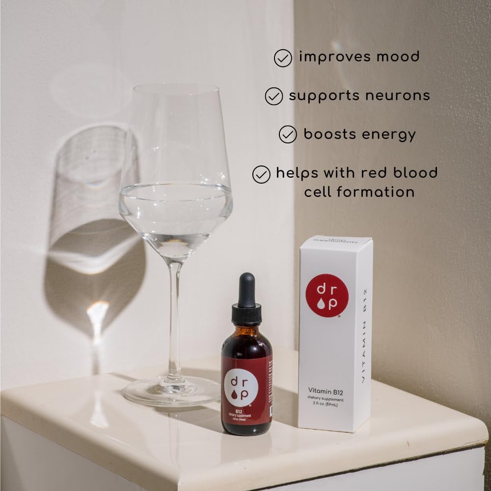 Drop Supplements Organic Trace Minerals Electrolyte Drops, Vitamin D3+K2 Drops and Vitamin B12 Liquid Drops Bundle