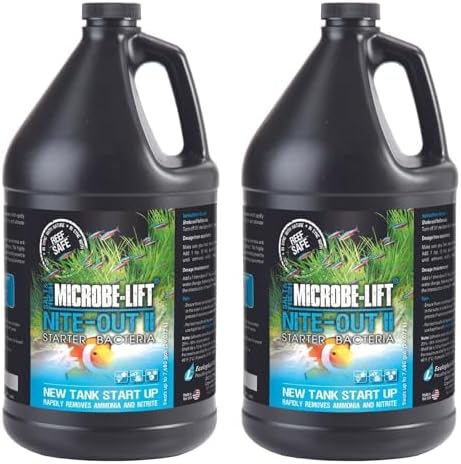 MICROBE-LIFT Nite-Out II Aquarium Bacteria for Start-up, Instantly Cycle Aquariums, Add Fish on Day 1, Rapid Ammonia and Nitrite Reducer for Freshwater & Saltwater Fish Tank, 16 Ounces (NITEH16)