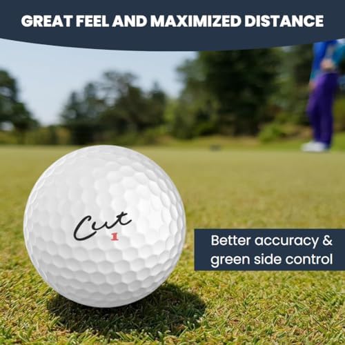 Cut Blue Golf Balls, 4 Piece Urethane (One Dozen)