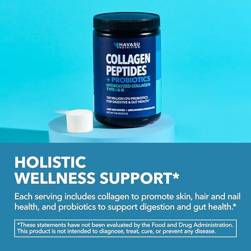 Collagen Peptides Powder with Probiotics, Unflavored, Hair, Skin & Nails