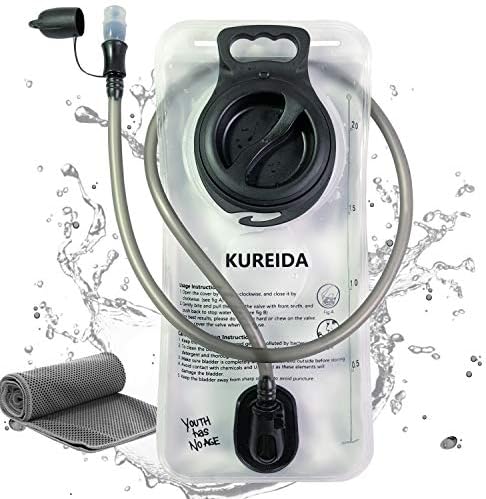 KUREIDA Hydration Bladder 2L-3L, Leak Proof Water Reservoir, BPA Free, Wide Opening