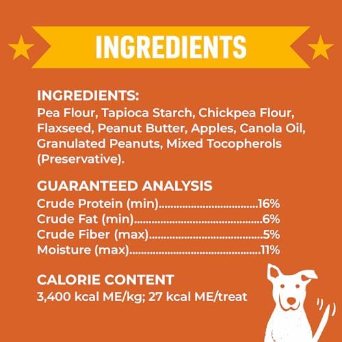 Cloud Star Wag More Bark Less - Dog Treats - Crunchy Biscuits - Grain Free Peanut Butter & Apples - 14 oz Box