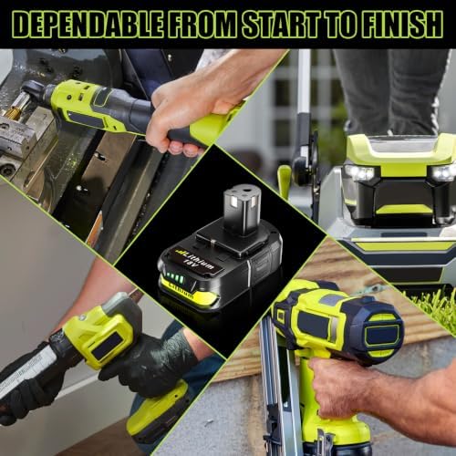 VINIDA 2-Pack 3.6Ah P102 Replacement for Ryobi 18V Battery High Performance P103 P104 P105 P107 P108 Compatible with Ryobi Battery Cordless Power